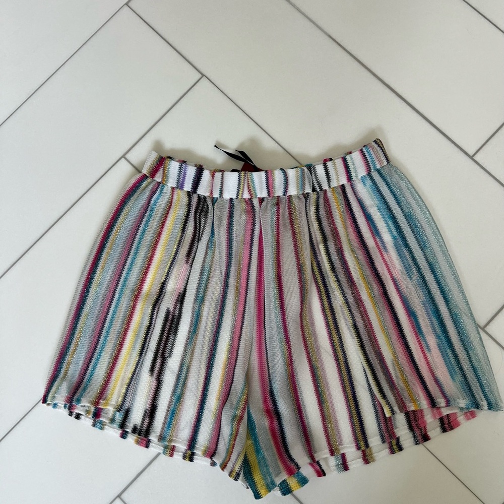 Missoni High Waist Striped Coverup Shorts sz IT40/US4